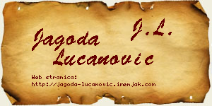 Jagoda Lučanović vizit kartica